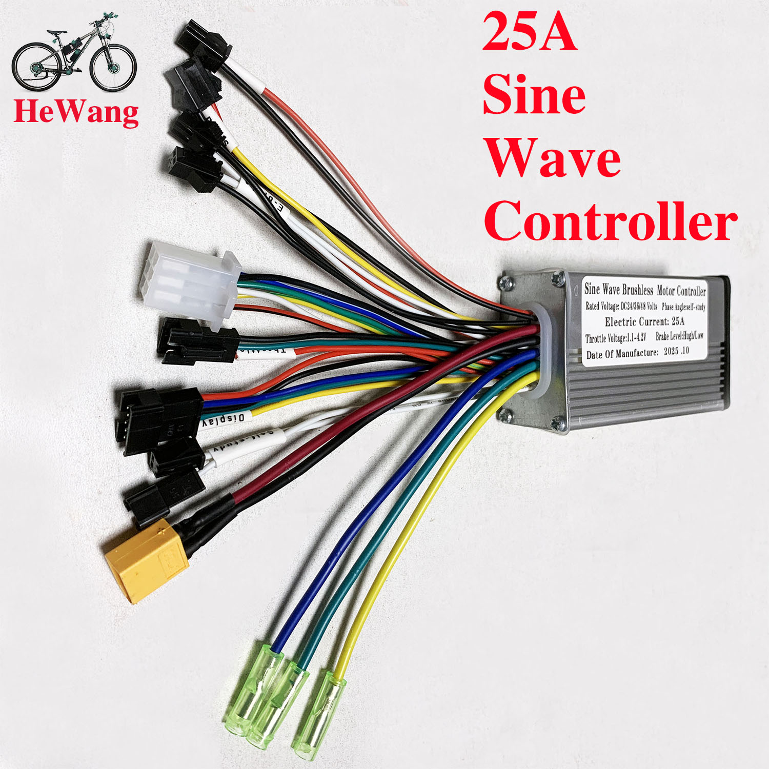 Kelly Kls7230S Controller - 24V/36V/48V 3-modus sinusgolf borstelloze motorregelaar 350W