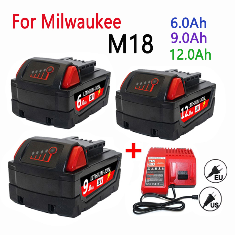 60V 50Ah Electric Scooter Battery - 6.0Ah/9.0Ah/12.0Ah Voor Milwaukee M18 18V Vervanging