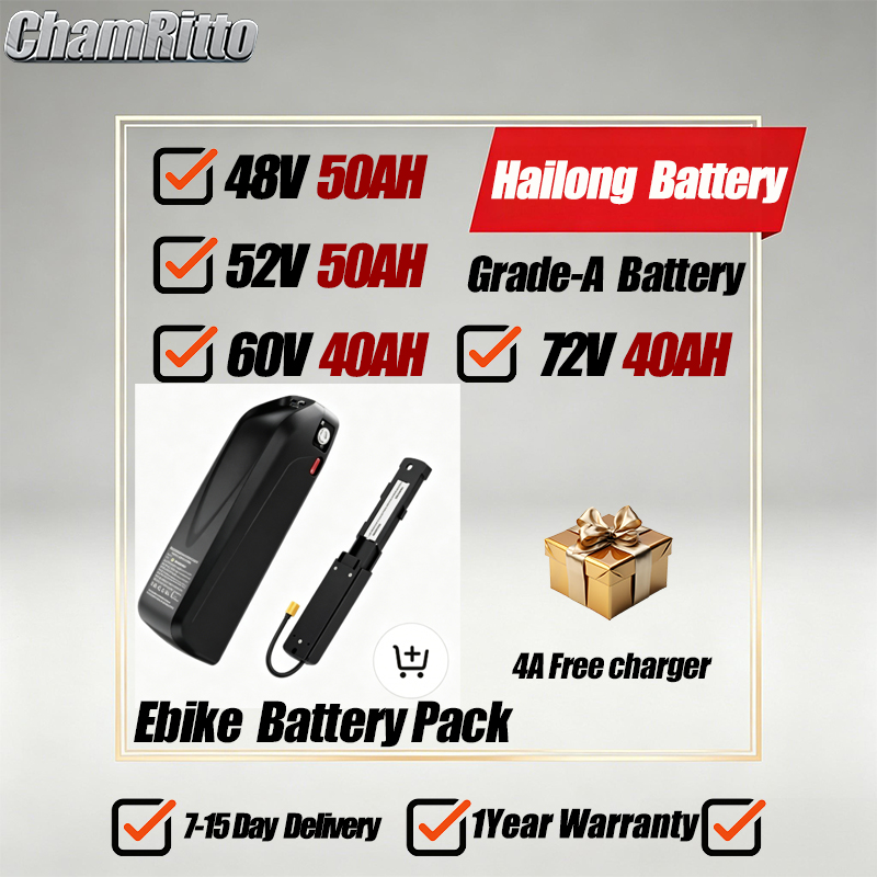 72V 50Ah 21700 Lithium Battery - E-bike accu 21700 Hailong Polly 36V48V