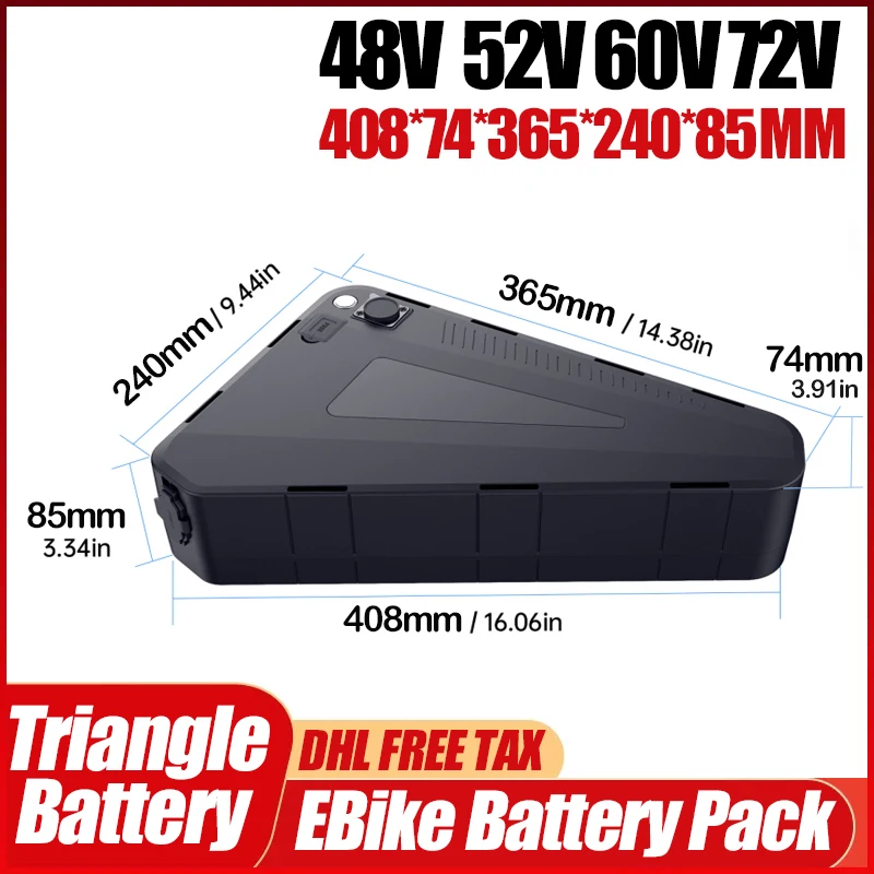 Elektrische fiets 60v 72v Tria - 72V 50Ah 21700 Lithium Battery recensie en prijs